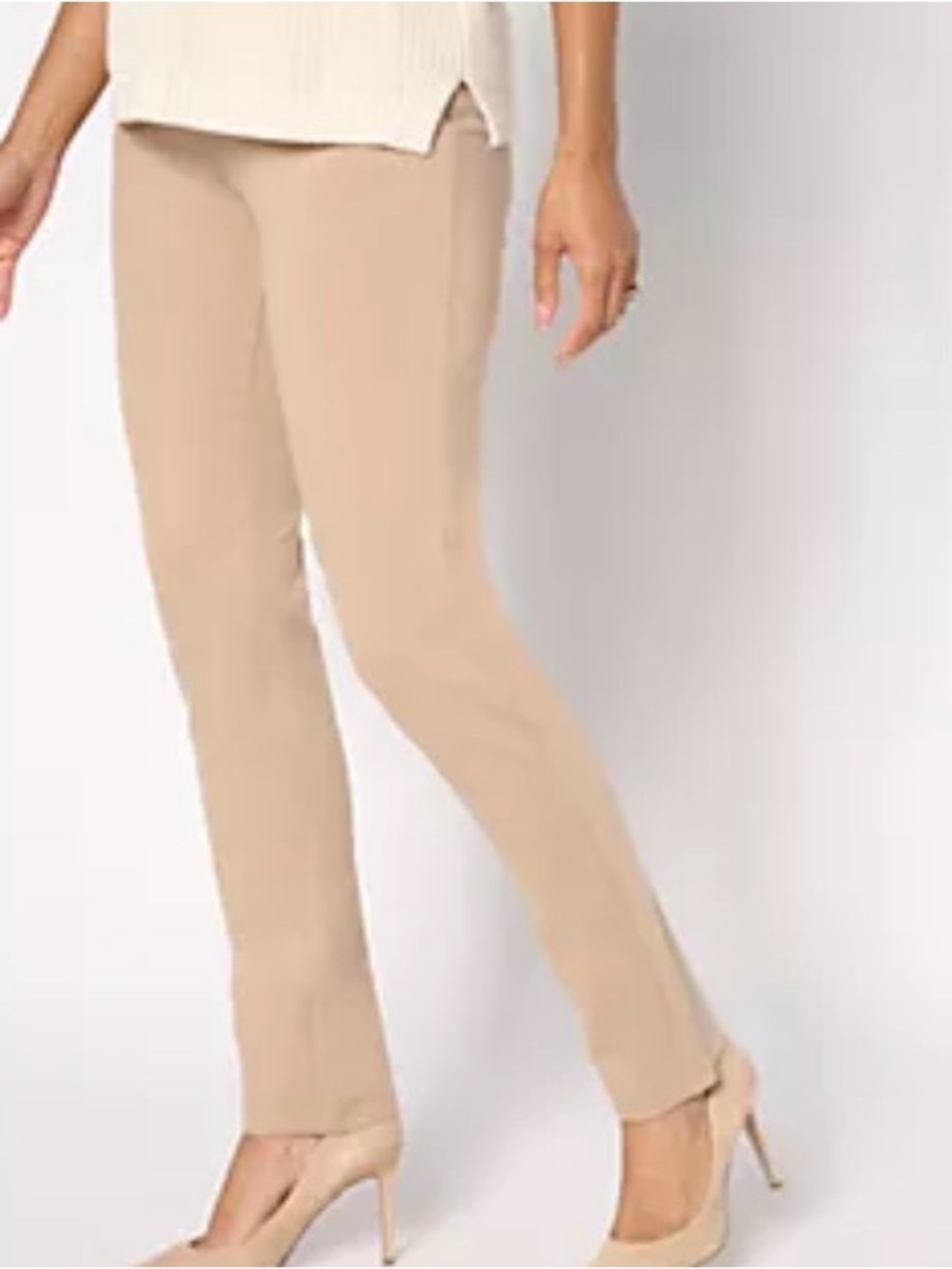 Belle by Kim Gravel Petite Ponte Hollywood Waist Full Length Pants / Sz 14P